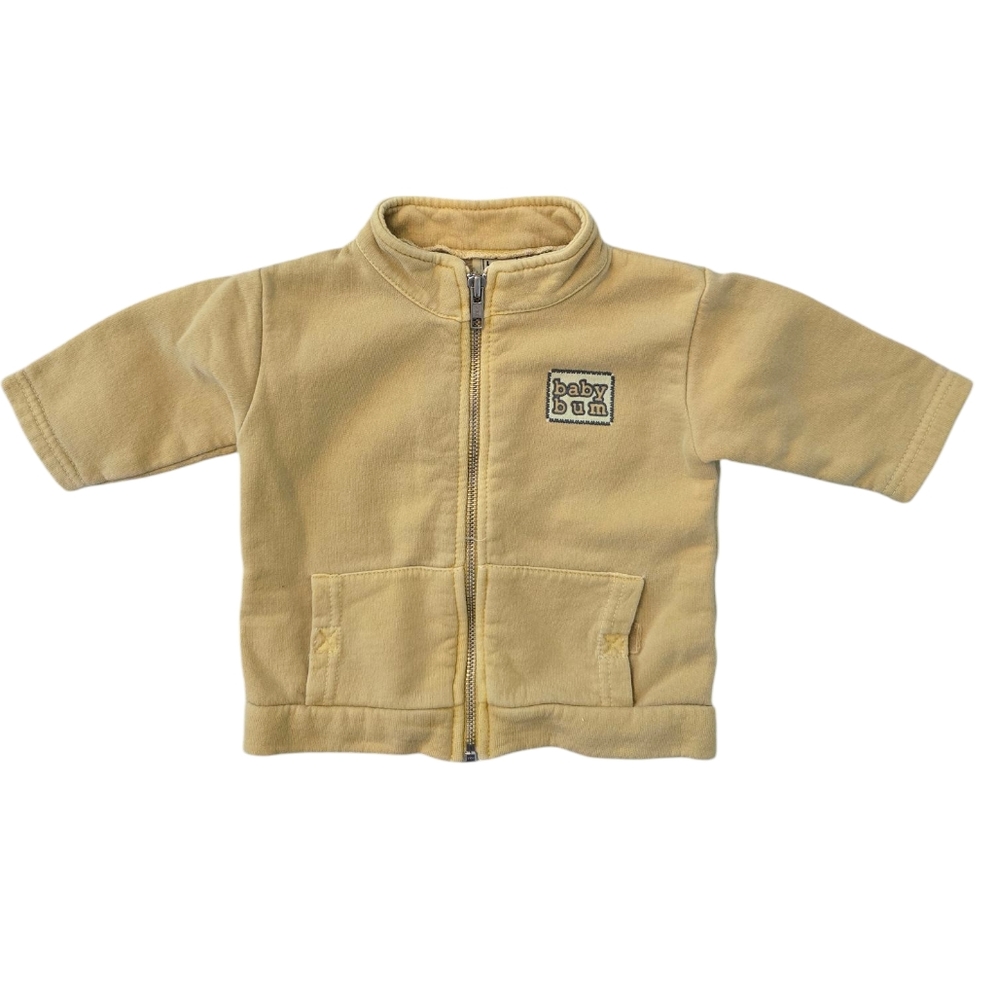 Vintage Y2K Baby Bum B.U.M. Equipment pale yellow zip-up sweatshirt